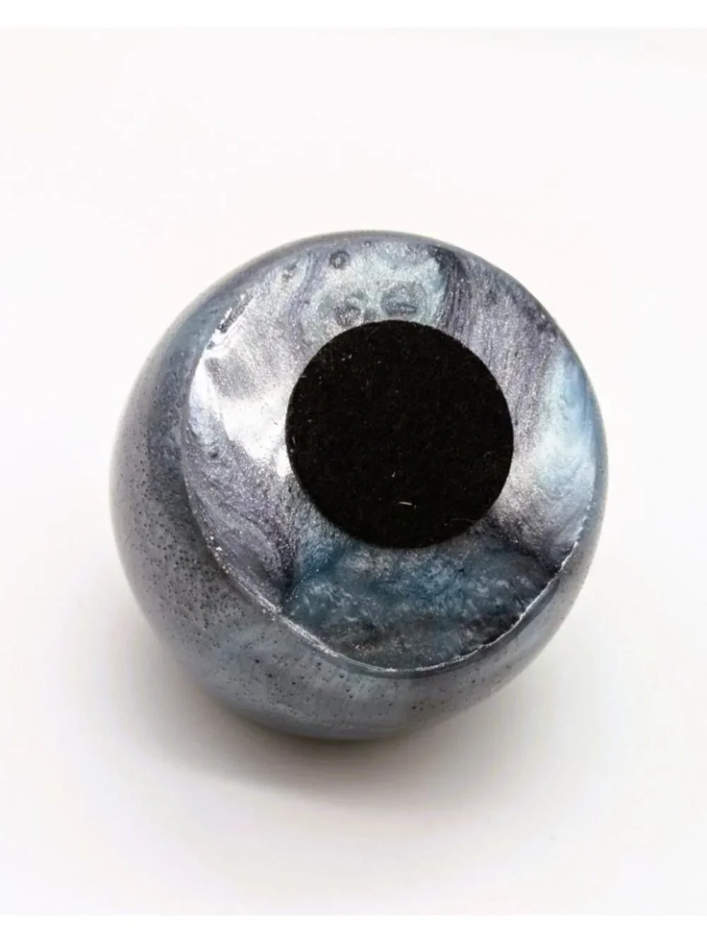 Teardrop Resin LED Candle Holder With Battery-Operated Candle Metallic Blue Fini